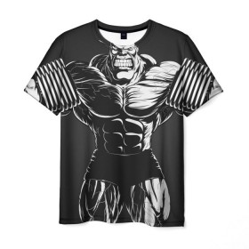 Мужская футболка 3D с принтом bodybuilder в Кировске, 100% полиэфир | прямой крой, круглый вырез горловины, длина до линии бедер | 