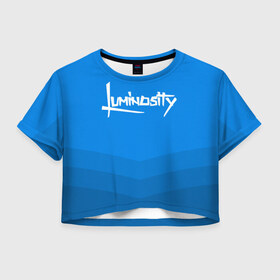 Женская футболка 3D укороченная с принтом Luminosity в Кировске, 100% полиэстер | круглая горловина, длина футболки до линии талии, рукава с отворотами | csgo | esports | gaming | lg | luminosity | ксго