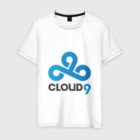 Мужская футболка хлопок с принтом Cloud9 в Кировске, 100% хлопок | прямой крой, круглый вырез горловины, длина до линии бедер, слегка спущенное плечо. | Тематика изображения на принте: cld9