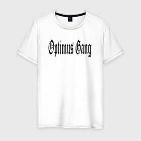 Мужская футболка хлопок с принтом Optimus Gang в Кировске, 100% хлопок | прямой крой, круглый вырез горловины, длина до линии бедер, слегка спущенное плечо. | og | optimus gang | оптимус генг