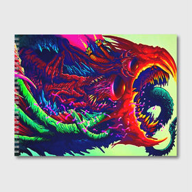 Альбом для рисования с принтом Hyper beast в Кировске, 100% бумага
 | матовая бумага, плотность 200 мг. | counter strike | cs | game | go | hyper beast | игры