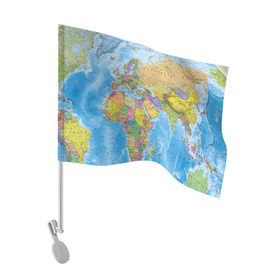 Флаг для автомобиля с принтом Карта в Кировске, 100% полиэстер | Размер: 30*21 см | map | world | глобус | мир | россия