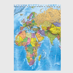 Скетчбук с принтом Карта в Кировске, 100% бумага
 | 48 листов, плотность листов — 100 г/м2, плотность картонной обложки — 250 г/м2. Листы скреплены сверху удобной пружинной спиралью | map | world | глобус | мир | россия