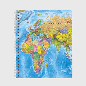 Тетрадь с принтом Карта в Кировске, 100% бумага | 48 листов, плотность листов — 60 г/м2, плотность картонной обложки — 250 г/м2. Листы скреплены сбоку удобной пружинной спиралью. Уголки страниц и обложки скругленные. Цвет линий — светло-серый
 | Тематика изображения на принте: map | world | глобус | мир | россия