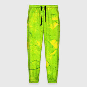 Мужские брюки 3D с принтом Зеленая краска в Кировске, 100% полиэстер | манжеты по низу, эластичный пояс регулируется шнурком, по бокам два кармана без застежек, внутренняя часть кармана из мелкой сетки | 