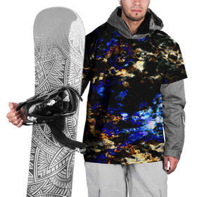 Накидка на куртку 3D с принтом Вода и огонь в Кировске, 100% полиэстер |  | Тематика изображения на принте: текстуры