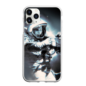 Чехол для iPhone 11 Pro матовый с принтом Гагарин 5 в Кировске, Силикон |  | 12 апреля | гагарин | день космонавтики | космонавт | космонавтика | космос | юра | юрий