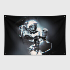 Флаг-баннер с принтом Гагарин 5 в Кировске, 100% полиэстер | размер 67 х 109 см, плотность ткани — 95 г/м2; по краям флага есть четыре люверса для крепления | 12 апреля | гагарин | день космонавтики | космонавт | космонавтика | космос | юра | юрий