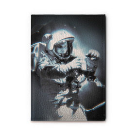 Обложка для автодокументов с принтом Гагарин 5 в Кировске, натуральная кожа |  размер 19,9*13 см; внутри 4 больших “конверта” для документов и один маленький отдел — туда идеально встанут права | 12 апреля | гагарин | день космонавтики | космонавт | космонавтика | космос | юра | юрий