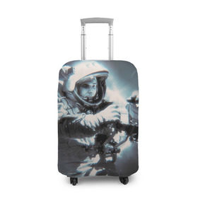 Чехол для чемодана 3D с принтом Гагарин 5 в Кировске, 86% полиэфир, 14% спандекс | двустороннее нанесение принта, прорези для ручек и колес | 12 апреля | гагарин | день космонавтики | космонавт | космонавтика | космос | юра | юрий
