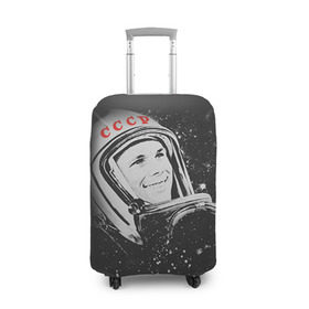 Чехол для чемодана 3D с принтом Гагарин 6 в Кировске, 86% полиэфир, 14% спандекс | двустороннее нанесение принта, прорези для ручек и колес | 12 апреля | гагарин | день космонавтики | космонавт | космонавтика | космос | юра | юрий