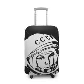 Чехол для чемодана 3D с принтом Гагарин 9 в Кировске, 86% полиэфир, 14% спандекс | двустороннее нанесение принта, прорези для ручек и колес | 12 апреля | гагарин | день космонавтики | космонавт | космонавтика | космос | юра | юрий