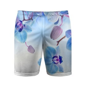 Мужские шорты 3D спортивные с принтом Голубая орхидея в Кировске,  |  | голубая орхидея | красота | орхидеи | природа | цветок | цветочек | цветы