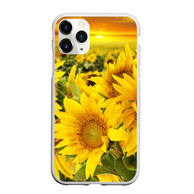 Чехол для iPhone 11 Pro матовый с принтом Подсолнухи в Кировске, Силикон |  | желтый | солнце | цветок | яркий