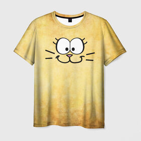 Мужская футболка 3D с принтом Милашечка в Кировске, 100% полиэфир | прямой крой, круглый вырез горловины, длина до линии бедер | веселье | киска | кошечка | кошка | милашечка | мордочка | позитив | прикол | рожица | смайл | смех | улыбка | умора | хорошее настроение | юмор