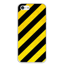 Чехол силиконовый для Телефон Apple iPhone 5/5S с принтом Полоски в Кировске, Силикон | Область печати: задняя сторона чехла, без боковых панелей | абстракция | желтый | линии | полоски | черный