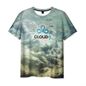 Мужская футболка 3D с принтом Cloud 9 в Кировске, 100% полиэфир | прямой крой, круглый вырез горловины, длина до линии бедер | cloud 9 | counter | csgo | strike | team