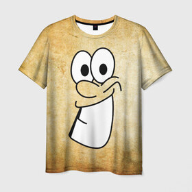 Мужская футболка 3D с принтом Улыбка на миллион (2) в Кировске, 100% полиэфир | прямой крой, круглый вырез горловины, длина до линии бедер | рожица | улыбка