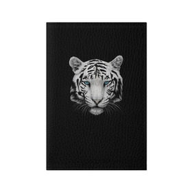 Обложка для паспорта матовая кожа с принтом Тигр в Кировске, натуральная матовая кожа | размер 19,3 х 13,7 см; прозрачные пластиковые крепления | Тематика изображения на принте: голова животного | кошка | тигр