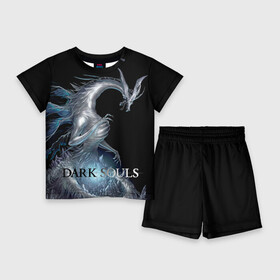 Детский костюм с шортами 3D с принтом Dark Souls 2 в Кировске,  |  | dark souls | praise the sun | you died | дарк соулс | темные души