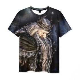 Мужская футболка 3D с принтом Dark Souls 3 в Кировске, 100% полиэфир | прямой крой, круглый вырез горловины, длина до линии бедер | dark souls | praise the sun | you died | дарк соулс