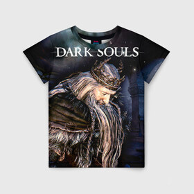 Детская футболка 3D с принтом Dark Souls 4 в Кировске, 100% гипоаллергенный полиэфир | прямой крой, круглый вырез горловины, длина до линии бедер, чуть спущенное плечо, ткань немного тянется | 