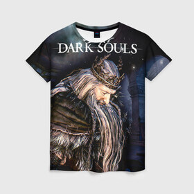Женская футболка 3D с принтом Dark Souls 4 в Кировске, 100% полиэфир ( синтетическое хлопкоподобное полотно) | прямой крой, круглый вырез горловины, длина до линии бедер | 