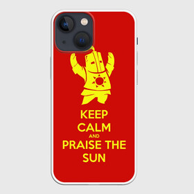 Чехол для iPhone 13 mini с принтом Keep calm and praise the sun в Кировске,  |  | dark souls