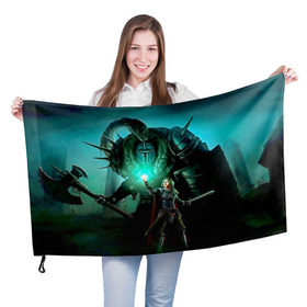 Флаг 3D с принтом Dark Souls 8 в Кировске, 100% полиэстер | плотность ткани — 95 г/м2, размер — 67 х 109 см. Принт наносится с одной стороны | dark souls | praise the sun | you died | дарк соулс | темные души