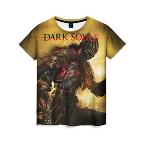 Женская футболка 3D с принтом Dark Souls 14 в Кировске, 100% полиэфир ( синтетическое хлопкоподобное полотно) | прямой крой, круглый вырез горловины, длина до линии бедер | dark souls