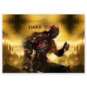 Поздравительная открытка с принтом Dark Souls 14 в Кировске, 100% бумага | плотность бумаги 280 г/м2, матовая, на обратной стороне линовка и место для марки
 | dark souls