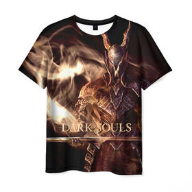 Мужская футболка 3D с принтом Dark Souls 16 в Кировске, 100% полиэфир | прямой крой, круглый вырез горловины, длина до линии бедер | dark souls | praise the sun | you died | дарк соулс