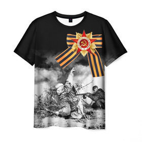 Мужская футболка 3D с принтом 9 мая 14 в Кировске, 100% полиэфир | прямой крой, круглый вырез горловины, длина до линии бедер | великая отечественная | ветераны | война | день победы | память | победа | россия | ссср