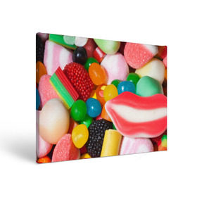 Холст прямоугольный с принтом Сладости в Кировске, 100% ПВХ |  | Тематика изображения на принте: candy | еда | конфеты | мармелад | сладкое