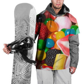 Накидка на куртку 3D с принтом Сладости в Кировске, 100% полиэстер |  | Тематика изображения на принте: candy | еда | конфеты | мармелад | сладкое