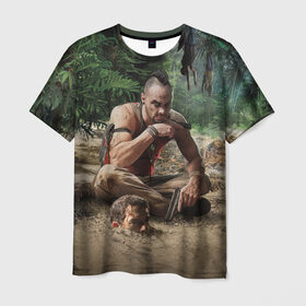 Мужская футболка 3D с принтом Far Cry в Кировске, 100% полиэфир | прямой крой, круглый вырез горловины, длина до линии бедер | farcry | игра | фаркрай
