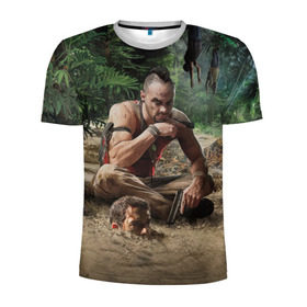 Мужская футболка 3D спортивная с принтом Far Cry в Кировске, 100% полиэстер с улучшенными характеристиками | приталенный силуэт, круглая горловина, широкие плечи, сужается к линии бедра | Тематика изображения на принте: farcry | игра | фаркрай