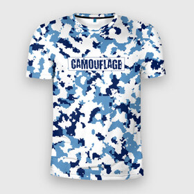 Мужская футболка 3D спортивная с принтом Камуфляж в Кировске, 100% полиэстер с улучшенными характеристиками | приталенный силуэт, круглая горловина, широкие плечи, сужается к линии бедра | camouflage | камуфляж
