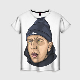 Женская футболка 3D с принтом Саша Тилэкс в Кировске, 100% полиэфир ( синтетическое хлопкоподобное полотно) | прямой крой, круглый вырез горловины, длина до линии бедер | rap | ккб | кликклакбэнд | рэп | тилэкс | успешная группа