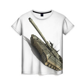 Женская футболка 3D с принтом Армата 2 в Кировске, 100% полиэфир ( синтетическое хлопкоподобное полотно) | прямой крой, круглый вырез горловины, длина до линии бедер | 9 мая | armata | армата | военная техника | танк | техника