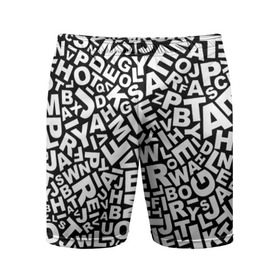Мужские шорты 3D спортивные с принтом Английский алфавит в Кировске,  |  | алфавит | английский язык | буквы | оформление | слой | текстура | трайбл | узор | фон