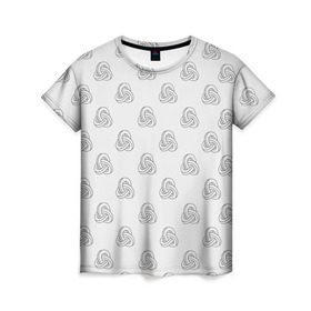 Женская футболка 3D с принтом Лента Мёбиуса в Кировске, 100% полиэфир ( синтетическое хлопкоподобное полотно) | прямой крой, круглый вырез горловины, длина до линии бедер | абстракция | иллюзия | фигура