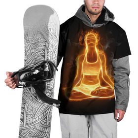 Накидка на куртку 3D с принтом Пламенная медитация в Кировске, 100% полиэстер |  | аштанга | здоровье | зож | йога | кундалини | лотос | медитация | огонь | пламя | силуэт | спорт | страсть | тонус