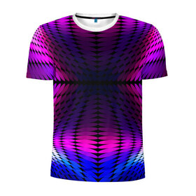 Мужская футболка 3D спортивная с принтом Оптические узоры в Кировске, 100% полиэстер с улучшенными характеристиками | приталенный силуэт, круглая горловина, широкие плечи, сужается к линии бедра | 