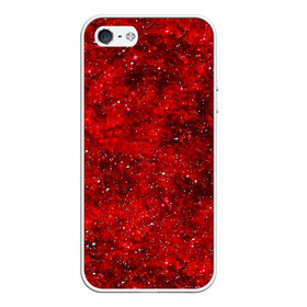 Чехол силиконовый для Телефон Apple iPhone 5/5S с принтом Red Star в Кировске, Силикон | Область печати: задняя сторона чехла, без боковых панелей | абстракция | арт | брызги | краска | красный | цветные