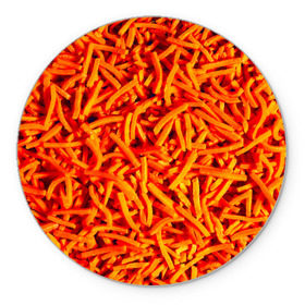 Коврик круглый с принтом Морковь в Кировске, резина и полиэстер | круглая форма, изображение наносится на всю лицевую часть | морковь | овощи | оранжевый | салат