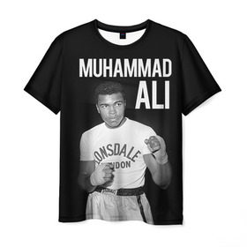 Мужская футболка 3D с принтом Muhammad Ali в Кировске, 100% полиэфир | прямой крой, круглый вырез горловины, длина до линии бедер | ali | boxing | muhammad ali |   |  muhammad |  бокс | али | боксер | мухамад. мухаммад | мухаммед | мухаммед али