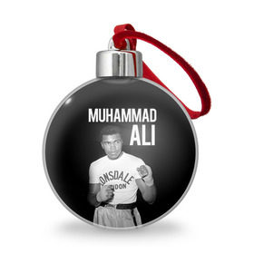 Ёлочный шар с принтом Muhammad Ali в Кировске, Пластик | Диаметр: 77 мм | ali | boxing | muhammad ali |   |  muhammad |  бокс | али | боксер | мухамад. мухаммад | мухаммед | мухаммед али