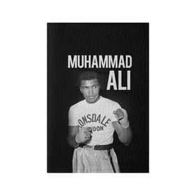 Обложка для паспорта матовая кожа с принтом Muhammad Ali в Кировске, натуральная матовая кожа | размер 19,3 х 13,7 см; прозрачные пластиковые крепления | ali | boxing | muhammad ali |   |  muhammad |  бокс | али | боксер | мухамад. мухаммад | мухаммед | мухаммед али