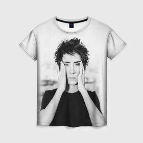 Женская футболка 3D с принтом Zemfira в Кировске, 100% полиэфир ( синтетическое хлопкоподобное полотно) | прямой крой, круглый вырез горловины, длина до линии бедер | zemfira | земфира | рок | русский рок
